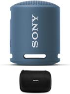 sony xb13 extra bass ip67 waterproof/dustproof wireless speaker (blue) bundle with knox gear hard shell case – portable speaker (2 items) logo