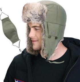 img 4 attached to 🎩 Men's Winter Hunting Ushanka Bomber Hat by Comhats