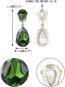 img 1 attached to 💎 Women's Fashion Prom Wedding Waterdrop Dangle Earrings with Rhinestone Crystal Embellishments