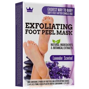 img 4 attached to 👣 Experience Silky Soft Feet with our Lavender Scented Exfoliating Foot Peel Mask - Get Rid of Rough Heels, Dead Skin Cells, and Calluses - Includes Two Pairs of Booties for Smooth Results