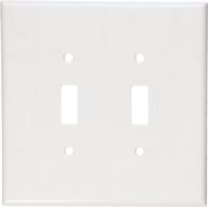 🔳 leviton 88109 2-gang oversized toggle switch wallplate, thermoset, device mount, white логотип