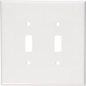 img 1 attached to 🔳 Leviton 88109 2-Gang Oversized Toggle Switch Wallplate, Thermoset, Device Mount, White