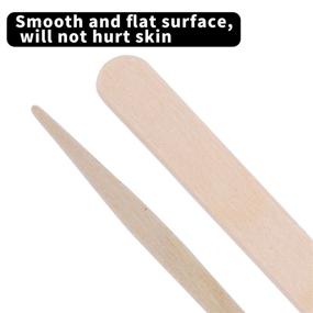 img 2 attached to 🪒 500-Pack of Senkary Wooden Wax Sticks for Hair Removal - Large and Small Wood Applicator Sticks