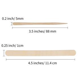 img 3 attached to 🪒 500-Pack of Senkary Wooden Wax Sticks for Hair Removal - Large and Small Wood Applicator Sticks