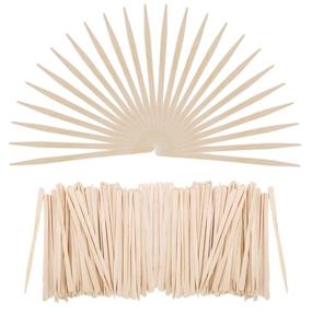 img 1 attached to 🪒 500-Pack of Senkary Wooden Wax Sticks for Hair Removal - Large and Small Wood Applicator Sticks