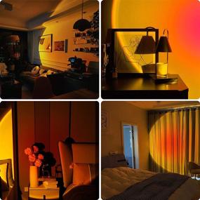 img 1 attached to 🌅 BINKBANG Sunset Lamp: 180° Rotation USB Sunset Projection Light for Warm Romantic Visual Decor