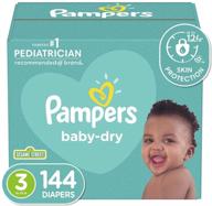 👶 pampers baby dry diapers size 3 - 144 count giant pack: shop now! logo