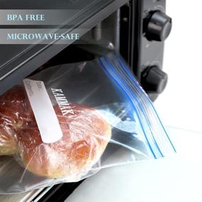 img 1 attached to 🔒 KAMMAK Gallon Freezer Bags: Convenient & Reusable Ziplock Bags for Food Storage (108 Count)