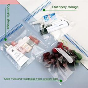 img 2 attached to 🔒 KAMMAK Gallon Freezer Bags: Convenient & Reusable Ziplock Bags for Food Storage (108 Count)