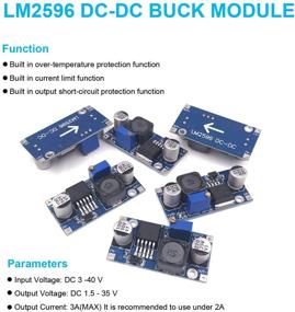 img 3 attached to 🔌 Zixtec 10 Pack LM2596 DC-DC Buck Converter Step Down Module: Efficient Power Supply DIP Output 1.25V-30V 3A (ZT001)