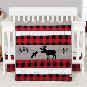 img 4 attached to Trend Lab Lumberjack 3Piece Bedding