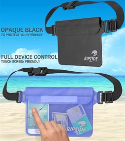 img 2 attached to 2-Pack Waterproof Fanny Pack Pouch for Men & Women - Dry Bag with Adjustable Waist Strap, Water Resistant - Ideal for Water Sports, Boating, Snorkeling, Swimming - Protect Your Valuables