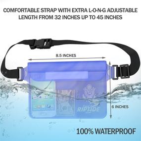 img 3 attached to 2-Pack Waterproof Fanny Pack Pouch for Men & Women - Dry Bag with Adjustable Waist Strap, Water Resistant - Ideal for Water Sports, Boating, Snorkeling, Swimming - Protect Your Valuables