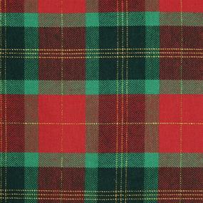 img 1 attached to 🎄 Red and Green Christmas Plaid with Gold Lurex Woven Fabric Christmas Tree Skirt - Quilted & Reversible, 21 Inches by Cackleberry Home