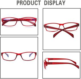 img 1 attached to 👓 6 Pack Blue Light Blocking Spring Hinge Computer Reading Glasses, Ideal for Women and Men
