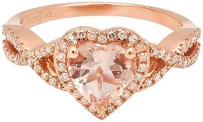 img 3 attached to Dazzlingrock Collection Morganite Diamond Engagement