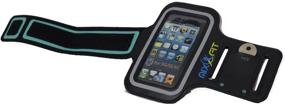 img 3 attached to 📱 Mixxfit Adjustable Armband Case, Black for Android Google & iPhone - 5.5" x 3" Compatible