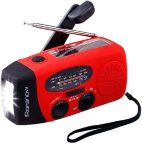 img 4 attached to 🔴 iRonsnow IS-088+ Solar Hand Crank Radio with Power Bank & Flashlight - 2000mAh 2021 Upgraded Version in Red