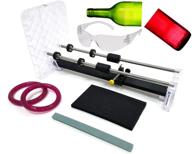 🍾 professional diy glass bottle cutter kit - trusted usa-made precision instrument for craft beer/liquor/wine bottles - includes carbide cutter, ruler, rollers, safety glasses logo