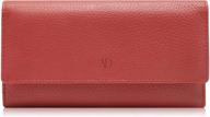 💼 women's leather trifold clutch wallet - handbags & wallets for women logo