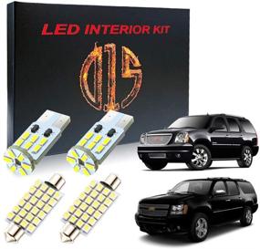 img 4 attached to 🔆 D15 Освещение набор подсветки салона LED для Chevy Tahoe Suburban GM Yukon 2000-2014 в белом цвете 6000k - Лампочки для карты, купола, козырька, лужицы и номерного знака (16 штук)