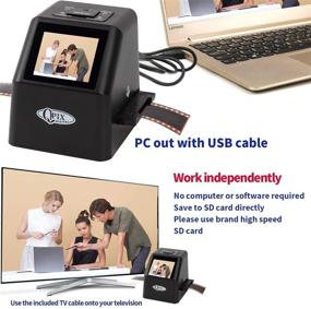 img 1 attached to 📸 High-Resolution Digital Film & Slide Scanner – Converts 35mm 110 135 126KPK Super 8 & 8mm Film Negatives & Slides to 22 MP JPEG Images, Featuring 2.4" LCD Screen and Built-in 128MB Memory (Black)
