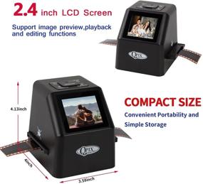 img 2 attached to 📸 High-Resolution Digital Film & Slide Scanner – Converts 35mm 110 135 126KPK Super 8 & 8mm Film Negatives & Slides to 22 MP JPEG Images, Featuring 2.4" LCD Screen and Built-in 128MB Memory (Black)