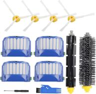 🧹 complete replenishment kit for irobot roomba 600 series: 692 690 680 660 651 650 620 618 – includes 4 filter, 4 side brush, 1 bristle & beater brush логотип