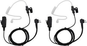 img 4 attached to 🎧 GoodQbuy 2Pcs 2-Pin Covert Surveillance Acoustic Tube Earpiece MIC for Motorola Walkie Talkies: RDU4100, GP88, CP185, CP200, CP200D, CT150, P040, PRO1150, SP10, and XTN500