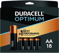 🔋 duracell optimum aa batteries (18 count pack): long-lasting power for household and office devices logo