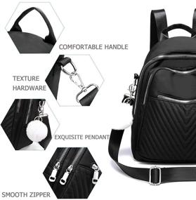 img 1 attached to Backpack Backpacks Waterproof Shoulder NEWBlack Women's Handbags & Wallets for Fashion Backpacks