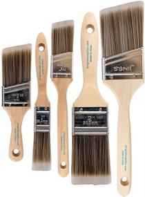 img 4 attached to 🖌️ Premium Quality - Pro Grade Paint Brushes - Set of 5 Brushes - Professional Paint Brush Set