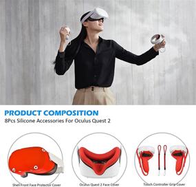 img 3 attached to Oculus Quest 2 Accessories Touch Controller Grip Cover For Oculus Quest 2 VR Silicone Face Cover Pad