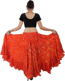 img 1 attached to 🌸 Wevez 25-Yard Polka Dot Jaipur Skirt- Tribal Belly Dance Skirt