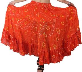 img 4 attached to 🌸 Wevez 25-Yard Polka Dot Jaipur Skirt- Tribal Belly Dance Skirt