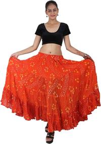 img 3 attached to 🌸 Wevez 25-Yard Polka Dot Jaipur Skirt- Tribal Belly Dance Skirt