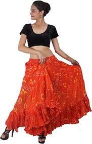 img 2 attached to 🌸 Wevez 25-Yard Polka Dot Jaipur Skirt- Tribal Belly Dance Skirt