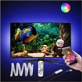 img 4 attached to 📺 WENICE LED Strip Lights 13.1ft for 32-60 inch TV | Remote App Control RGB LED Backlight