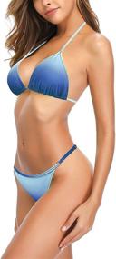 img 1 attached to Shekini Brazilian Triangle Swimsuit Set - Women's Clothing for Swimsuits & Cover Ups