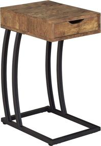 img 3 attached to Vintage Charm meets Practicality: Antique Nutmeg Storage Drawer Table for Organized and Stylish Décor