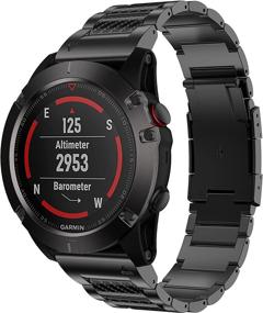 img 3 attached to Браслет из титана BaiHui: идеальная замена ремешка для умных часов Garmin Fenix 5X/6X