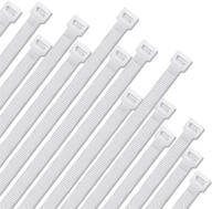 🔗 halsouy cable zip ties: 30 pack of white nylon self-locking wire ties (24 inch) - efficient cable management solution logo