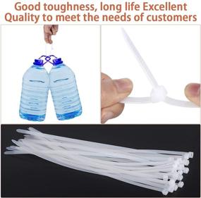 img 2 attached to 🔗 Halsouy Cable Zip Ties: 30 Pack of White Nylon Self-locking Wire Ties (24 Inch) - Efficient Cable Management Solution