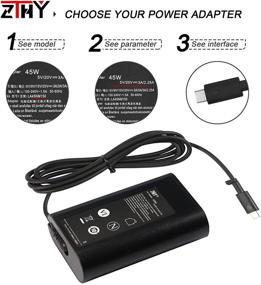 img 3 attached to ☀️ ZTHY Dell 45W USB-C Type C AC Adapter Charger Power Supply for Dell XPS 12 XPS 13 9360 9365 9370 9333 9380 7390 9310 2-in-1 Inspiron 14 7437 Latitude 7275 7370 5175 5285 5290-2in1 Laptop LA45NM150" - Revised: "ZTHY Dell 45W USB-C Type C AC Adapter Charger Power Supply for Dell XPS 12, XPS 13, Inspiron 14, Latitude 7275, 7370, 2-in-1 Laptop and more