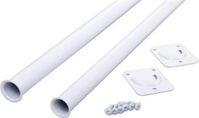 img 2 attached to Heavy Duty Adjustable White Rod - Closet Pro CD-0024-18/30WT - 18 by 30-Inch Size