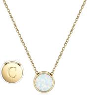 🎁 personalized and dainty: ciunofor 14k gold filled initial necklace - a cute and handmade jewelry gift for her logo