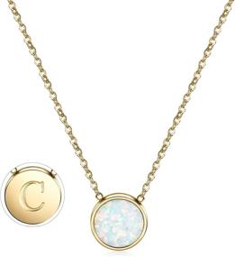 img 4 attached to 🎁 Personalized and Dainty: CIUNOFOR 14K Gold Filled Initial Necklace - A Cute and Handmade Jewelry Gift for Her