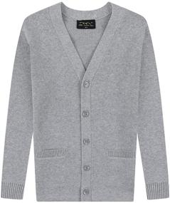 img 4 attached to 🧥 Cozy Sleeve Pocket Cardigan: The Ultimate Comfort Boys' Clothing