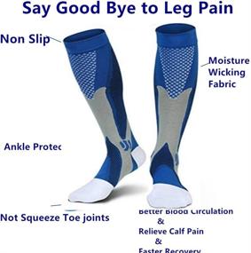 img 3 attached to 🧦 ZFiSt 3Pair Medical Sport Compression Socks for Men, 20-30mmHg Support Socks for Running, Nurses, Edema, Diabetic, Varicose Veins