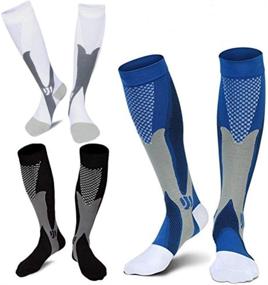 img 4 attached to 🧦 ZFiSt 3Pair Medical Sport Compression Socks for Men, 20-30mmHg Support Socks for Running, Nurses, Edema, Diabetic, Varicose Veins